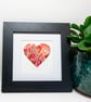 Personalised Red Heart Map custom made heart shaped paintings of special places