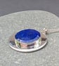 Lapis Lazuli Pendant Sterling Silver Round  - Image 4