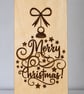 Christmas Wine Bottle Holder – Wooden Merry Christmas Gift Box - Image 2