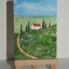ACEO Original Portuguese Farmhouse