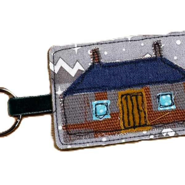 Bothy Fabric Key Fob - Blue
