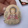 Jane Seymour Wooden Pin Badge - Tudor Queen Pin - Six Wives of Henry VIII Gift 