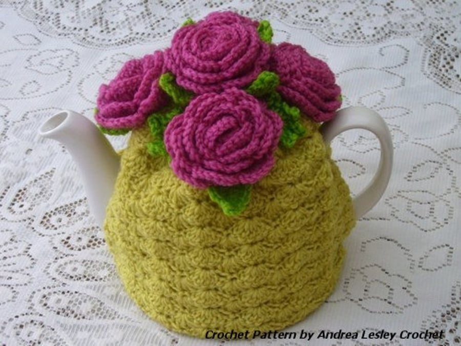 Pattern for Crochet Rose Tea Cosy (PDF file)