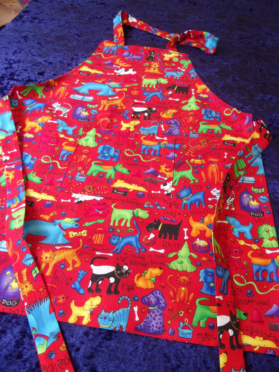 Cats and Dogs Childs Apron