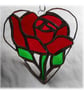 Red Rose Heart Suncatcher Stained Glass 012 - Image 2