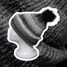 Winter Hat With Faux Fur Bobble (handmade)