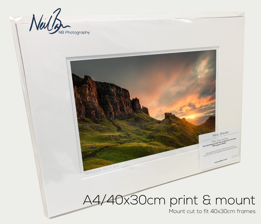 The Quiraing, Isle of Skye, Scotland - A4 (40x30cm) Unframed Print