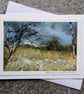 White Flowers. Blank Card. Original Painting. 260201 - Image 3