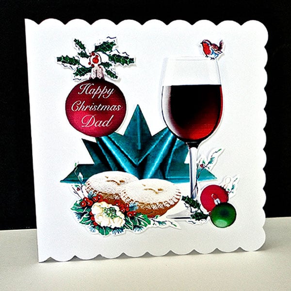 Christmas Cheers-Dad-Handmade Card