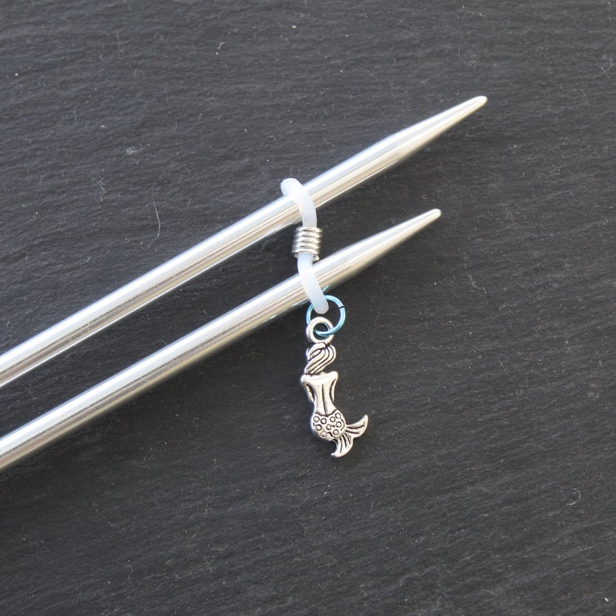 Mermaid Knitting Needle Hugger or needle minder.