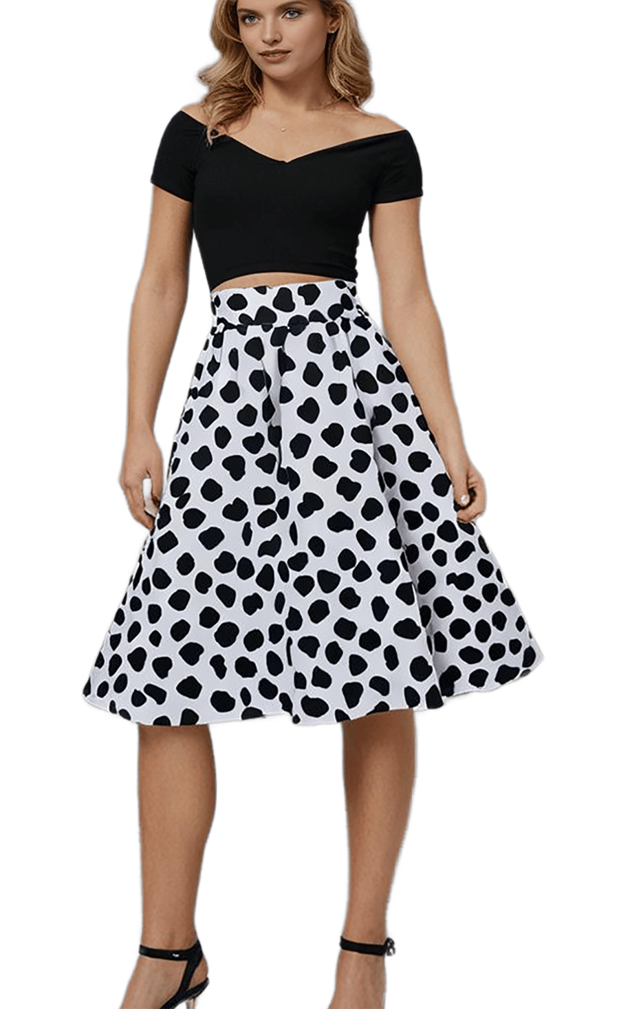 1950s Vintage Retro Rockabilly Circle Skirt mono Hearts women's sizes 10-26 