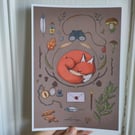 Fox & Trinkets Cosy Matte A5 Print