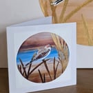Snow Bunting Christmas Card
