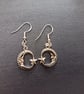 Moon and star silver dangle earrings  - Image 1