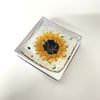 Fused glass sunflower trinket dish