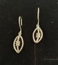 Silver Rugby Ball Drop Earrings - Image 2