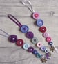 Set of 3 Frosty Button Dangle Christmas Tree Decorations, Christmas Decorations - Image 4