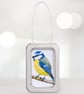 Bluetit, little 3D fabric Blue tit, Blue tit picture, gift, ornament - Image 3