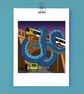 Overground Snake on Thicket Road (a British Transport dystopia) - Giclee Print - Image 1