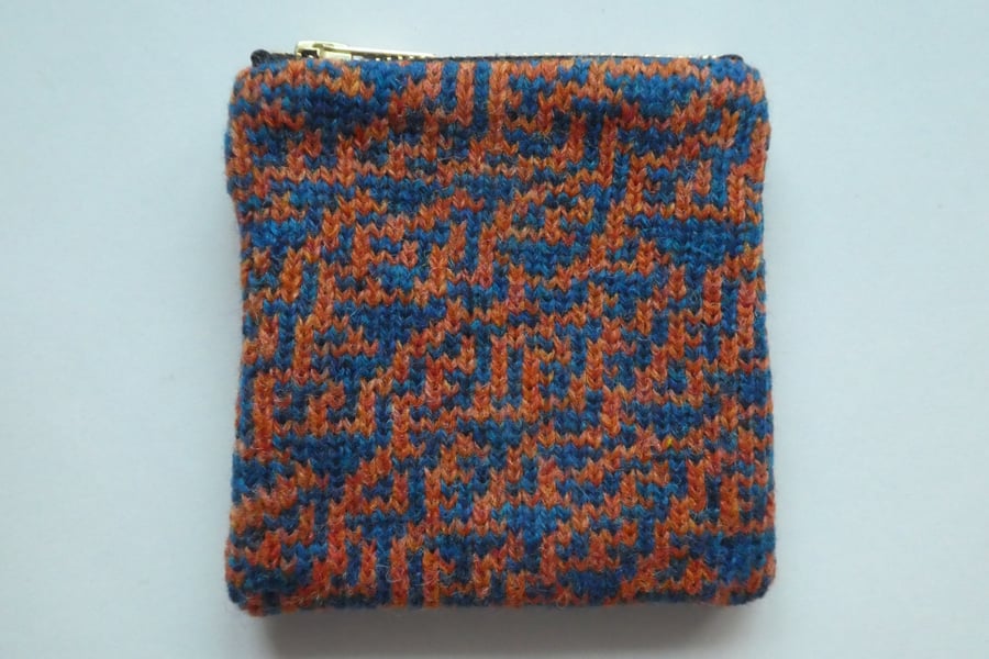 Rule 30 coin purse - teal and orange