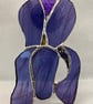 Stained glass iris - purple with white wispy petals - Image 6