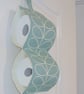 Toilet Roll Holder 2 Loo Roll Hanging Two Rolls Storage Duck Egg Stem Leaf