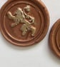 Rampant lion bronze coloured 12 wax seals - Image 5