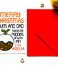 Personalised Funny Christmas Pudding Xmas Card For Mum And Dad - Image 2