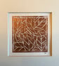 Copper leaves Lino print - Image 2