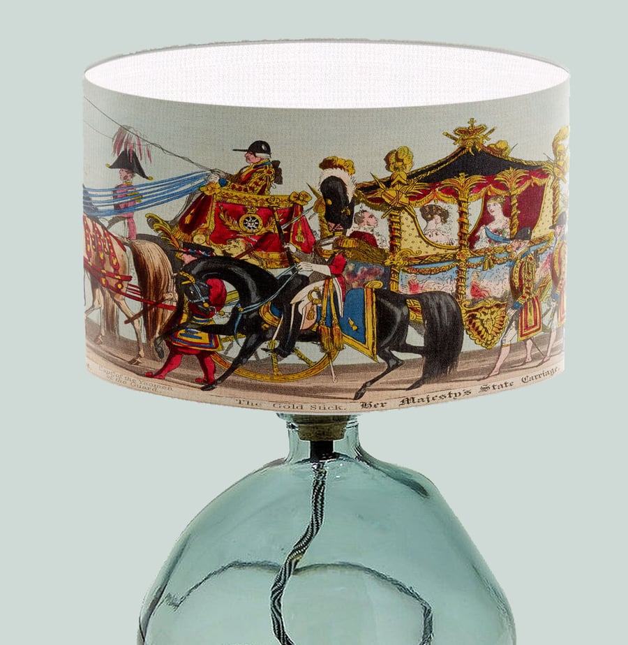 Coronation Fine Art Lampshade - Period Lampshade - Royal Fine Art Lamp Shade 