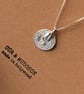 .999 Fine Silver Layered Double Disc Pendant Necklace, Textured Sea Pebble - Image 8