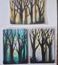 ACEO original watercolour painting bundle x3 