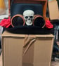 Steampunk goggle funeral top hat 