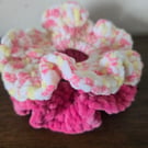 Set of 2 Super chunky Supersoft chenile giant scrunchies stretch elastic