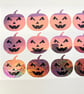 Halloween Rose Gold Glitter Pumpkin Stickers - Image 2