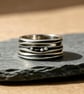 Chunky Silver Stack ring, freeform stack ring, sterling silver stack ring, waves - Image 7