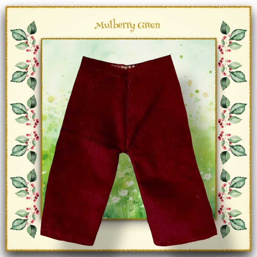 Burgundy Corduroy Trousers