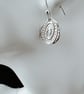 Handmade Fine Silver Drop Earrings - Fiddlehead Design - Image 2