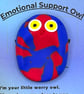 Red and Blue Marbled Emotional Support Owl Worry Stone Keepsake - Image 2