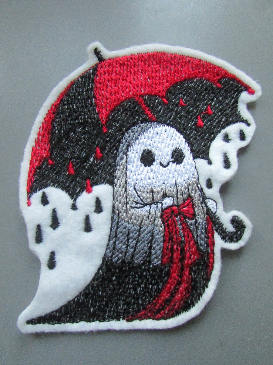 Ghost Embroidered Sew on Applique Patch