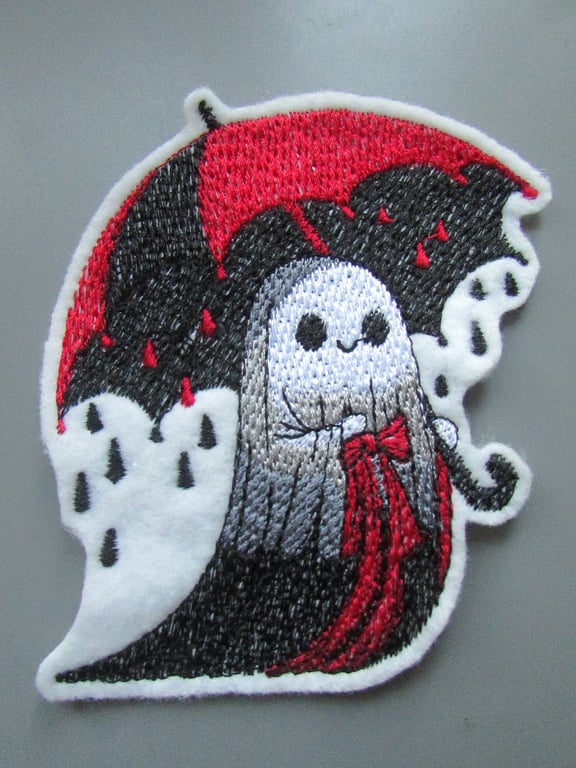 Ghost Embroidered Sew on Applique Patch