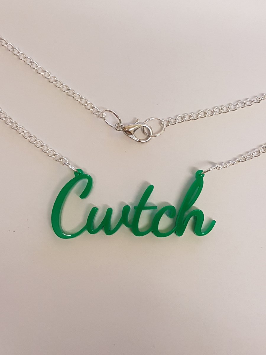 Cwtch Welsh Necklace - Acrylic