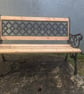 Solid Welsh Larch & Cast Iron Outdoor Bench – Handcrafted