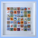 Handmade Fused Glass '49' Picture.