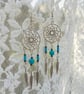Silver Dream Catcher Earrings - Image 2