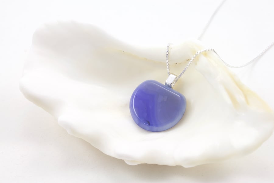 Shades of Blue Silver Pendant