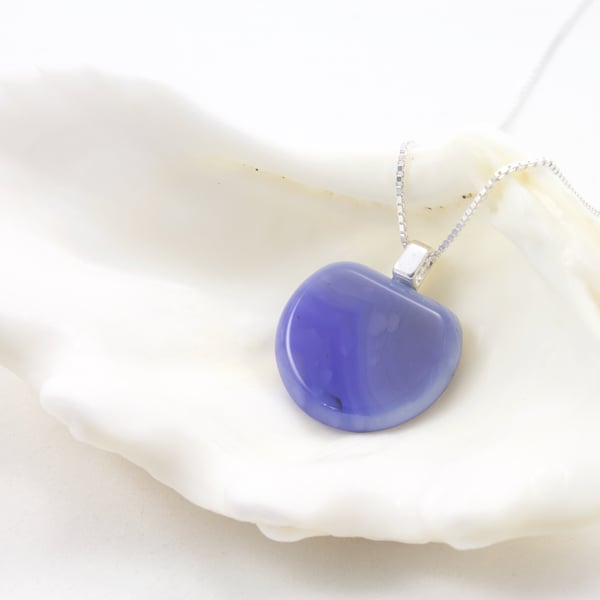 Shades of Blue Silver Pendant