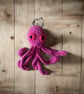 Handmade Crochet octopus Keychain Amigurumi Animal Bag Charm, Soft Plush keyring
