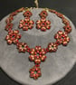 Emily handmade Seed Bead and Crystal Necklace and Earrings set - Image 10