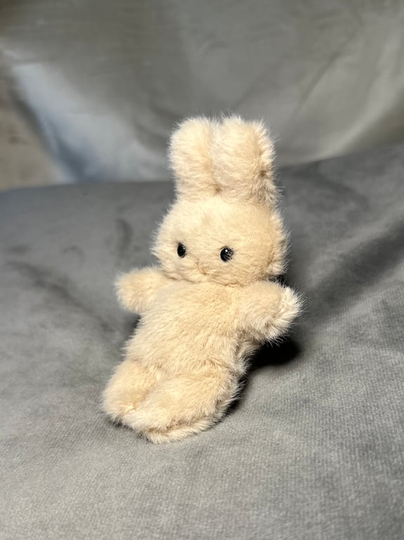 Mini Faux Mink Bunny Pocket Friend Handmade Soft Toy